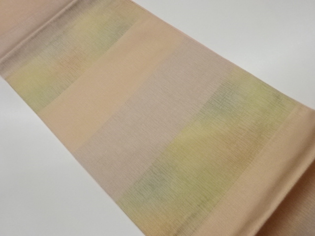 リサイクル　横縞模様織出し袋帯